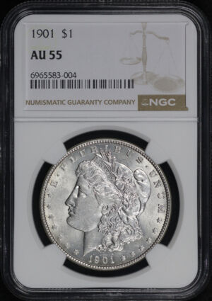 Obverse of this 1901 Morgan Dollar NGC AU-55