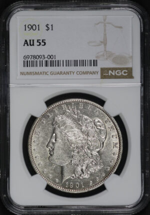 Obverse of this 1901 Morgan Dollar NGC AU-55