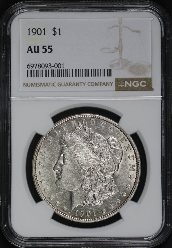 Obverse of this 1901 Morgan Dollar NGC AU-55