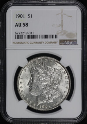 Obverse of this 1901 Morgan Dollar NGC AU-58