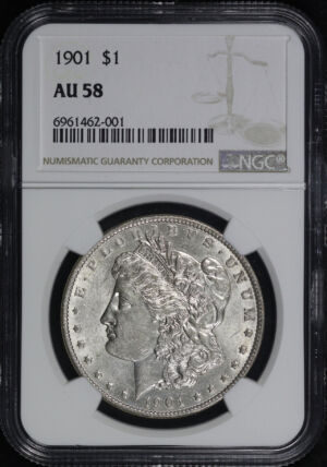 Obverse of this 1901 Morgan Dollar NGC AU-58