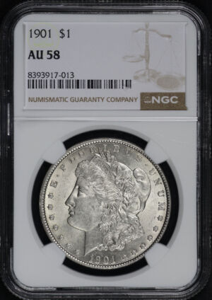 Obverse of this 1901 Morgan Dollar NGC AU-58