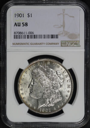 Obverse of this 1901 Morgan Dollar NGC AU-58