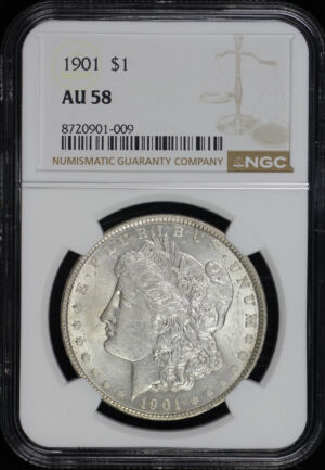 Obverse of this 1901 Morgan Dollar NGC AU-58