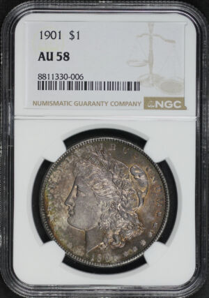 Obverse of this 1901 Morgan Dollar NGC AU-58