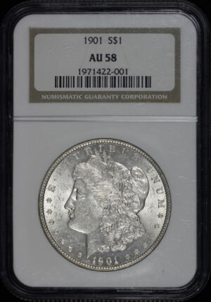 Obverse of this 1901 Morgan Dollar NGC AU-58