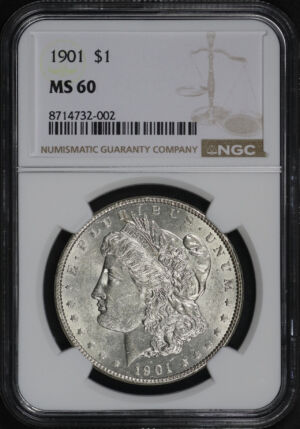 Obverse of this 1901 Morgan Dollar NGC MS-60