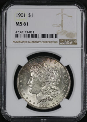 Obverse of this 1901 Morgan Dollar NGC MS-61