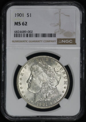 Obverse of this 1901 Morgan Dollar NGC MS-62