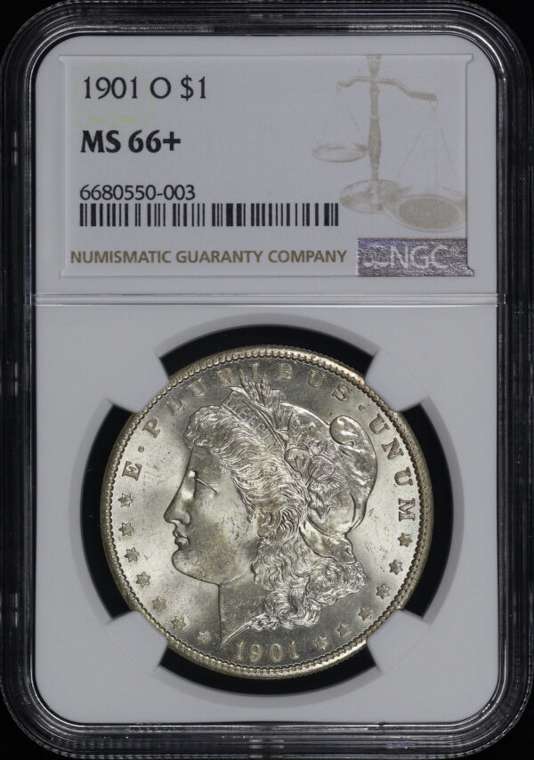 Obverse of this 1901-O Morgan Dollar NGC MS-66+