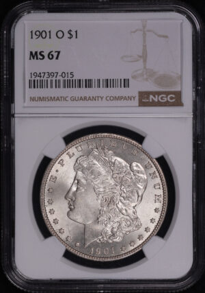 Obverse of this 1901-O Morgan Dollar NGC MS-67