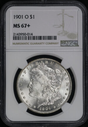 Obverse of this 1901-O Morgan Dollar NGC MS-67+