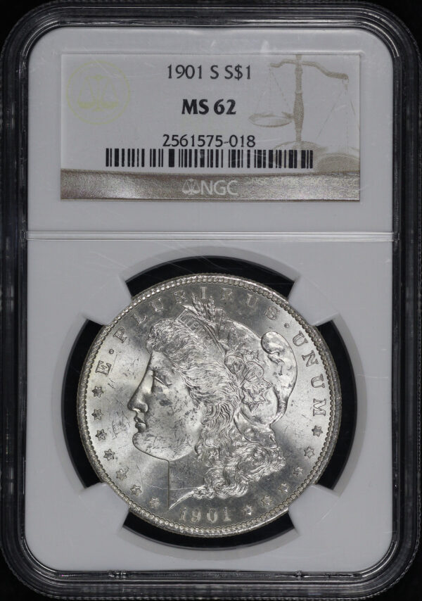 Obverse of this 1901-S Morgan Dollar NGC MS-62