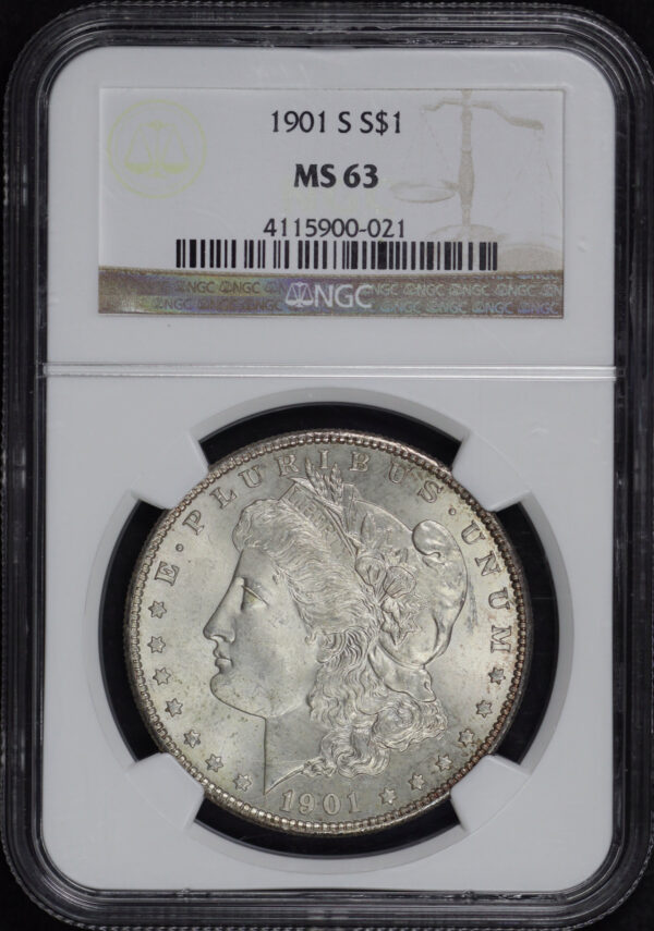 Obverse of this 1901-S Morgan Dollar NGC MS-63