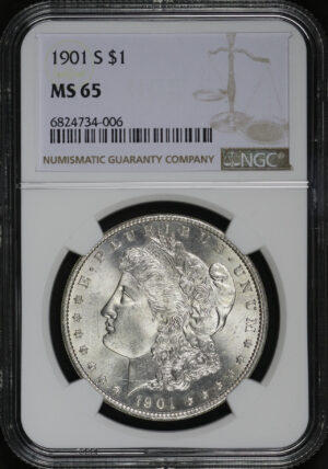 Obverse of this 1901-S Morgan Dollar NGC MS-65