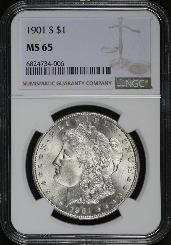 Obverse of this 1901-S Morgan Dollar NGC MS-65