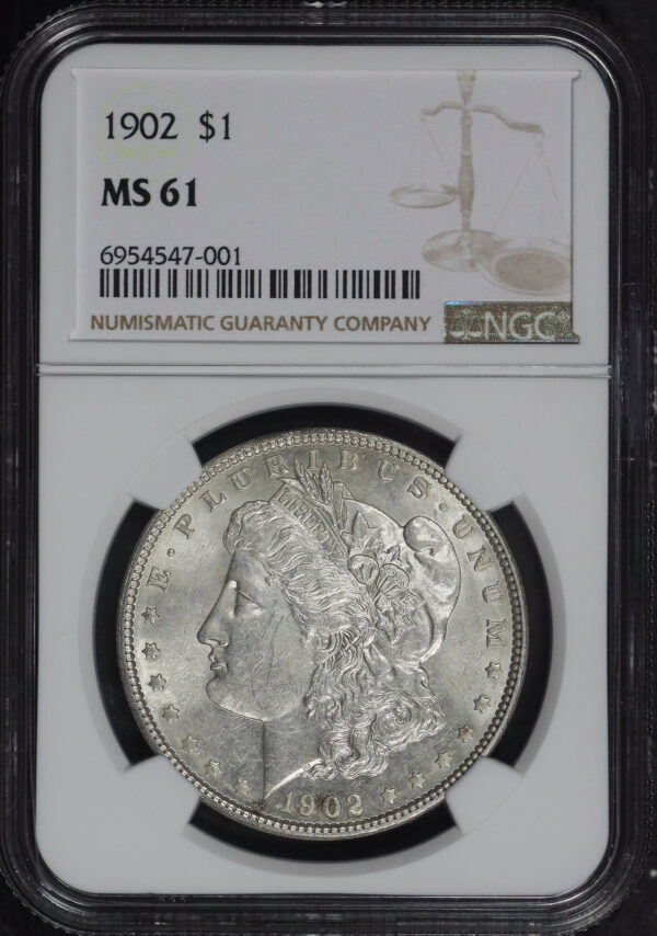 Obverse of this 1902 Morgan Dollar NGC MS-61