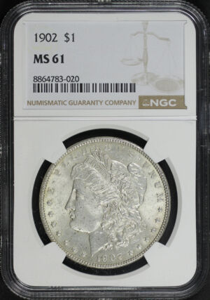 Obverse of this 1902 Morgan Dollar NGC MS-61