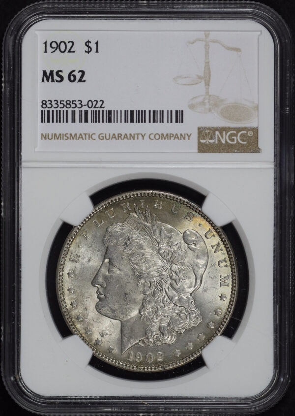 Obverse of this 1902 Morgan Dollar NGC MS-62