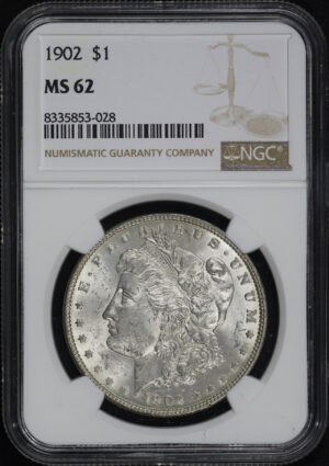 Obverse of this 1902 Morgan Dollar NGC MS-62