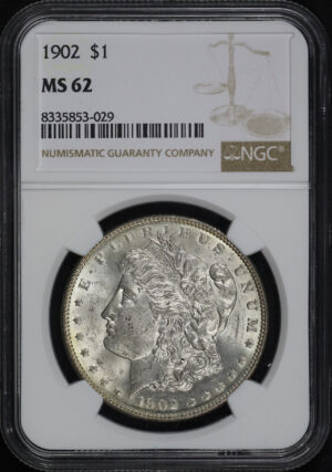 Obverse of this 1902 Morgan Dollar NGC MS-62