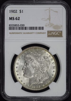 Obverse of this 1902 Morgan Dollar NGC MS-62