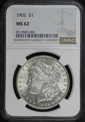 Obverse of this 1902 Morgan Dollar NGC MS-62