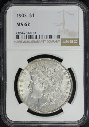 Obverse of this 1902 Morgan Dollar NGC MS-62