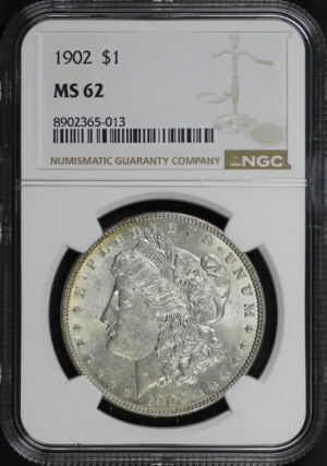 Obverse of this 1902 Morgan Dollar NGC MS-62