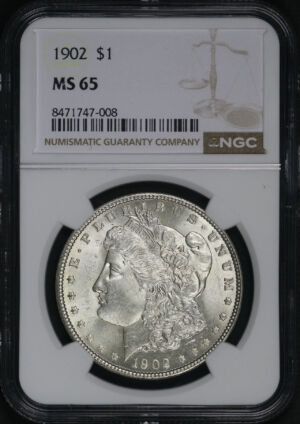 Obverse of this 1902 Morgan Dollar NGC MS-65