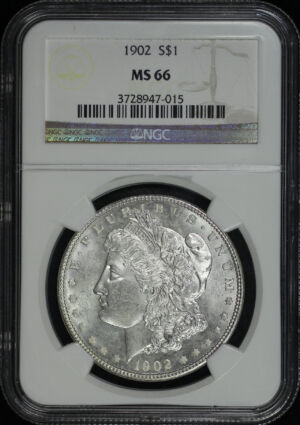 Obverse of this 1902 Morgan Dollar NGC MS-66