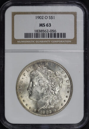 Obverse of this 1902-O Morgan Dollar NGC MS-63