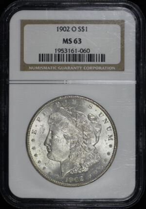 Obverse of this 1902-O Morgan Dollar NGC MS-63
