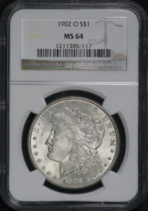 Obverse of this 1902-O Morgan Dollar NGC MS-64