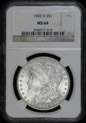 Obverse of this 1902-O Morgan Dollar NGC MS-64