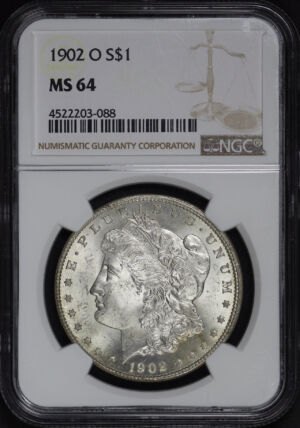 Obverse of this 1902-O Morgan Dollar NGC MS-64