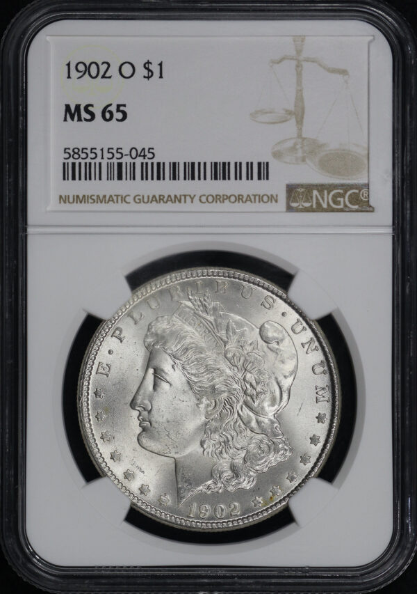 Obverse of this 1902-O Morgan Dollar NGC MS-65
