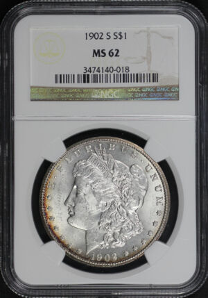 Obverse of this 1902-S Morgan Dollar NGC MS-62