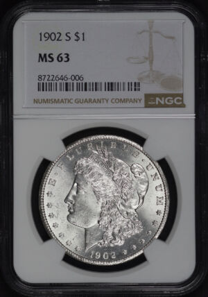 Obverse of this 1902-S Morgan Dollar NGC MS-63
