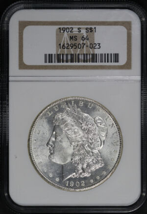 Obverse of this 1902-S Morgan Dollar NGC MS-64