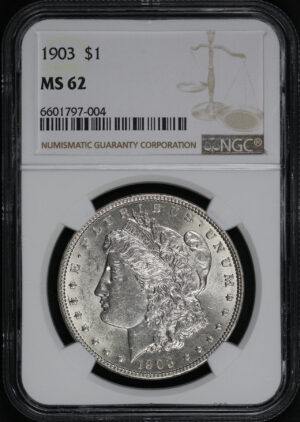 Obverse of this 1903 Morgan Dollar NGC MS-62