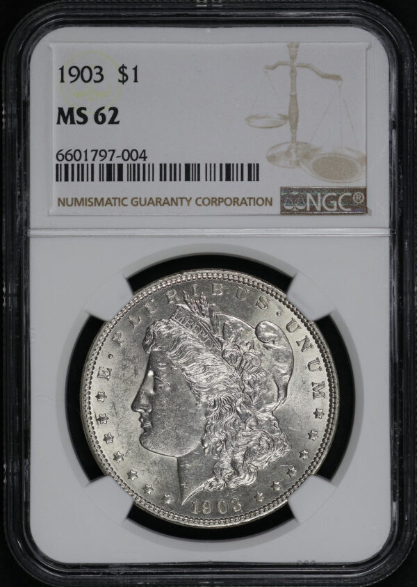 Obverse of this 1903 Morgan Dollar NGC MS-62