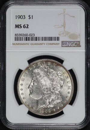 Obverse of this 1903 Morgan Dollar NGC MS-62