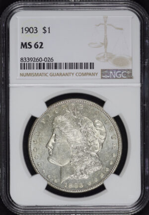 Obverse of this 1903 Morgan Dollar NGC MS-62