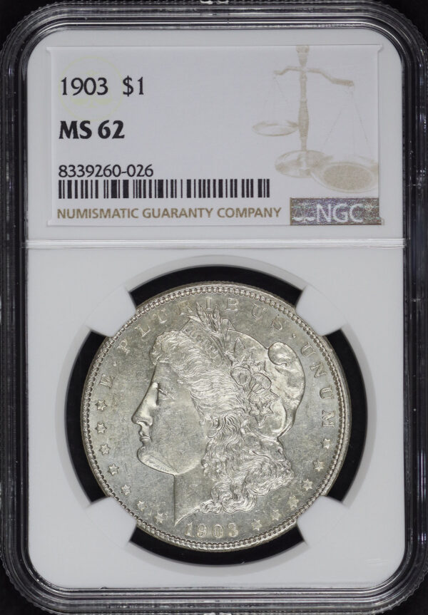 Obverse of this 1903 Morgan Dollar NGC MS-62
