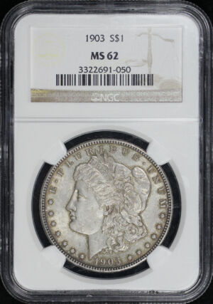 Obverse of this 1903 Morgan Dollar NGC MS-62