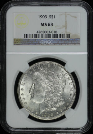 Obverse of this 1903 Morgan Dollar NGC MS-63