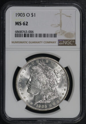 Obverse of this 1903-O Morgan Dollar NGC MS-62