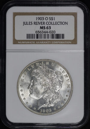 Obverse of this 1903-O Morgan Dollar NGC MS-63 Jules Reiver Collection