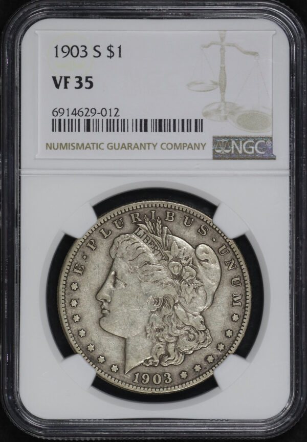 Obverse of this 1903-S Morgan Dollar NGC VF-35